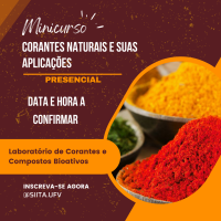 MINICURSO PRESENCIAL: Corantes para alimentos