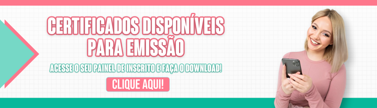 CERTIFICADOS DISPONÍVEIS PARA DOWNLOAD!